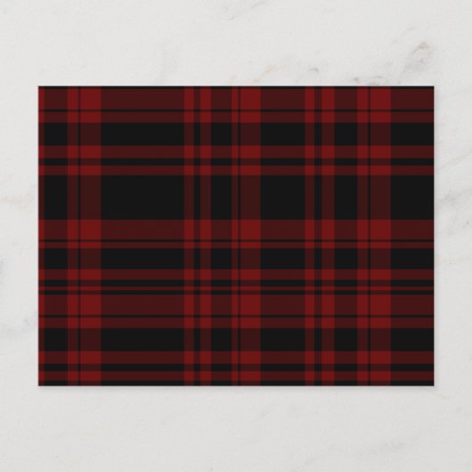 Punky Blood Red Kariert Postkarte (Vorderseite)