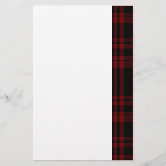 Punky-blutrotes kariertes briefpapier (Vorderseite)