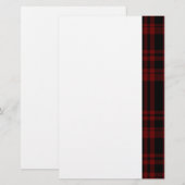 Punky-blutrotes kariertes briefpapier (Vorne/Hinten)