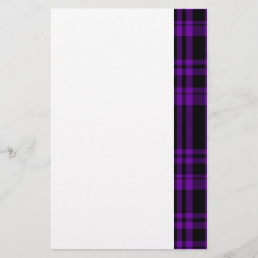 Punky-lila kariertes briefpapier (Vorderseite)