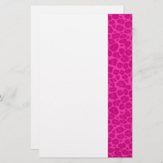 Punky-Pink-Leopard-Druck Briefpapier (Vorne/Hinten)