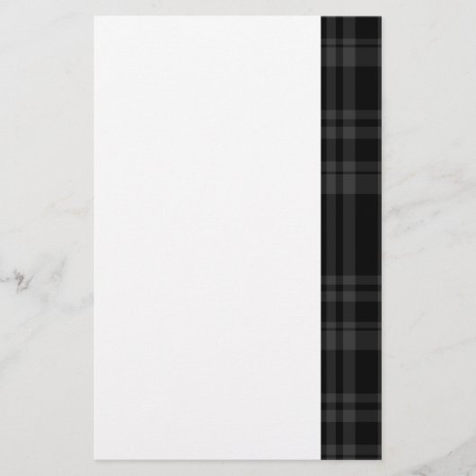 Punky-schwarzes kariertes briefpapier (Vorderseite)