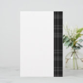 Punky-schwarzes kariertes briefpapier (Stehend Vorderseite)