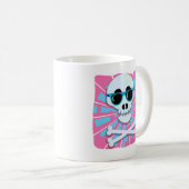 Punky Skull Aighties Shades Retro Vibes Kaffeetasse (VorderseiteRechts)