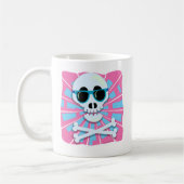Punky Skull Aighties Shades Retro Vibes Kaffeetasse (Links)
