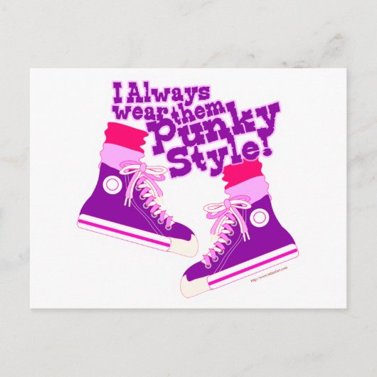 Punky Stil Postkarte (Vorderseite)
