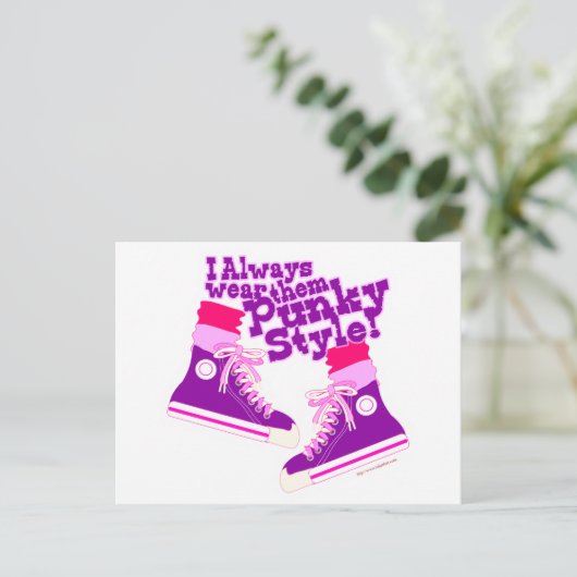 Punky Style Postkarte (Stehend Vorderseite)