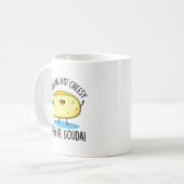 Punnen sind nicht käsisch, die Gouda Funny Cheese Kaffeetasse (Vorderseite Links)