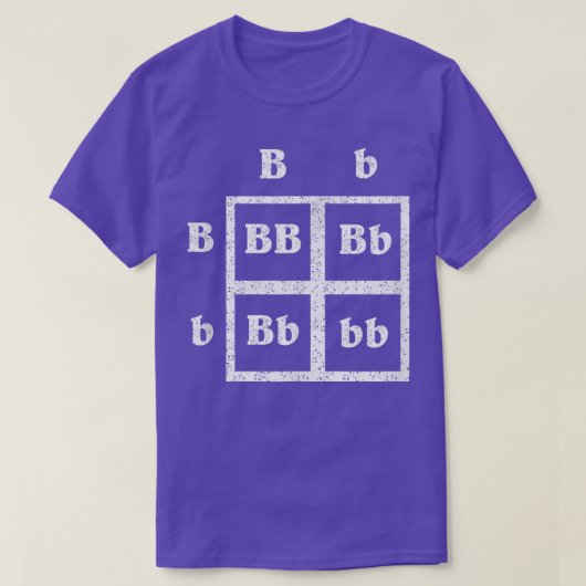 Punnet Square Science Distressed Shirt - Genetics  (Design vorne)