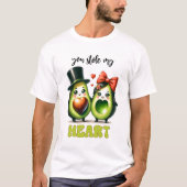 Punny avocado Sie gestohlen Mein Herz Valentine T-Shirt (Vorderseite)