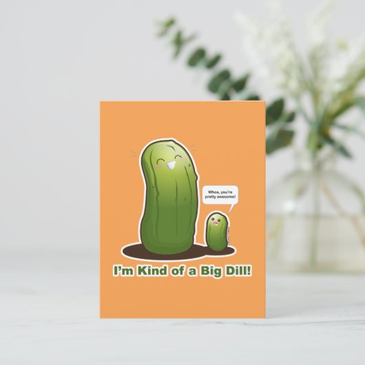 Punny Big Pickle Postkarte (Stehend Vorderseite)