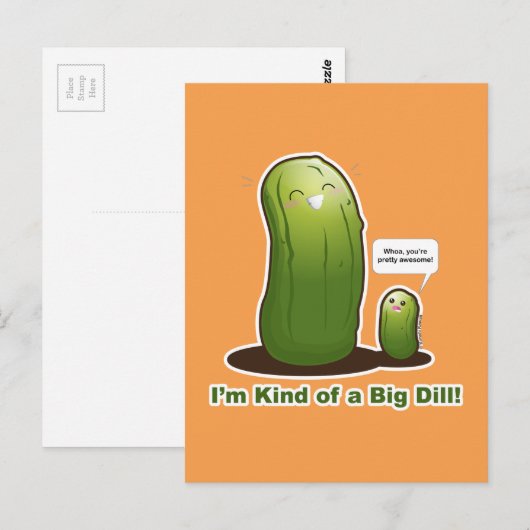 Punny Big Pickle Postkarte (Vorne/Hinten)