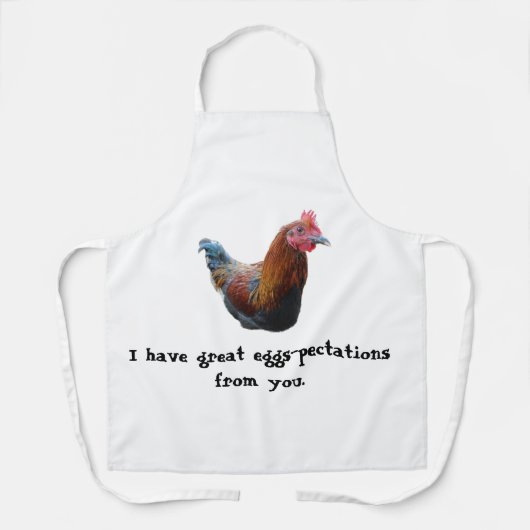 Punny Chicken Schürze (Vorderseite)