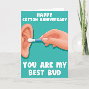 Punny Cotton Anniversary Card Feiertagskarte