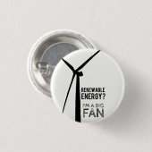 Punny Energien-Windmühlen-Knopf Button (Vorne & Hinten)