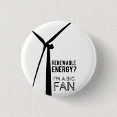 Punny Energien-Windmühlen-Knopf Button (Vorderseite)