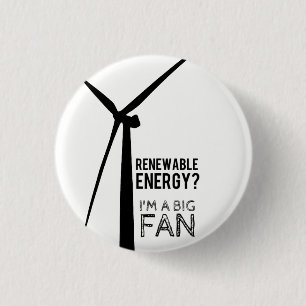 Punny Energien-Windmühlen-Knopf Button
