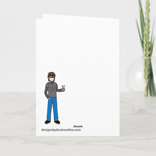 Punny Halloween Ghost Karte (Rückseite)