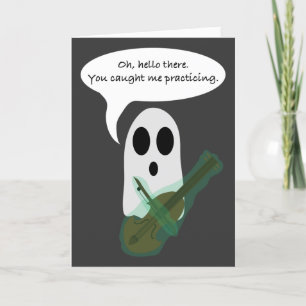Punny Halloween Ghost Karte