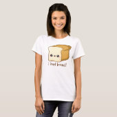 Punny I loaf Brot, Kawaii Brot T-Shirt (Vorne ganz)