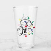 Punny Lasse Lit | Weihnachtsbeleuchtung Trinkpuppe Glas (Rückseite)