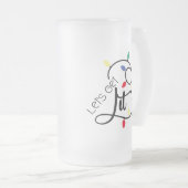 Punny Lasse Lit | Weihnachtsbeleuchtung Trinkpuppe Mattglas Bierglas (VorderseiteRechts)