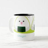 Punny Nigiri Zweifarbige Tasse (Vorderseite Links)