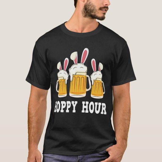 Punny Oaster Happy Bunny Bier Drink T-Shirt (Vorderseite)