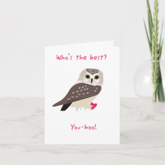 Punny Owl Valentine Karte