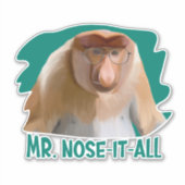 Punny Proboscis Monkey Aufkleber (Vorderseite)