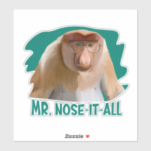 Punny Proboscis Monkey Aufkleber