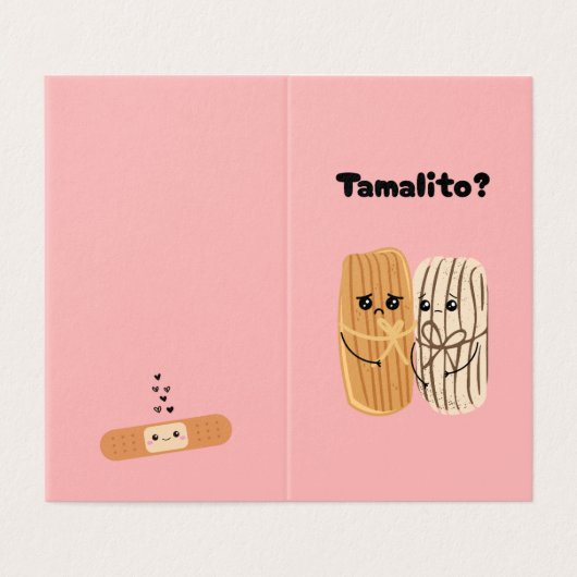 Punny Spanish Get Well Card (Außenseite Aufgefaltet)