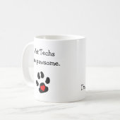 Punny Tierarzt-Technologie-Entwurf Kaffeetasse (Vorderseite Links)