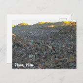 Puno, Perú, Mirador de Puma / City View Postkarte (Vorne/Hinten)