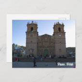 Puno, Perú, Puno Cathedral Postkarte (Vorne/Hinten)