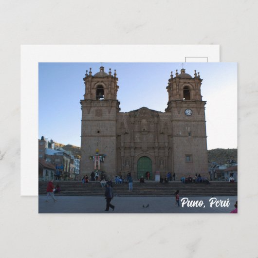 Puno, Perú, Puno Cathedral Postkarte (Vorne/Hinten)