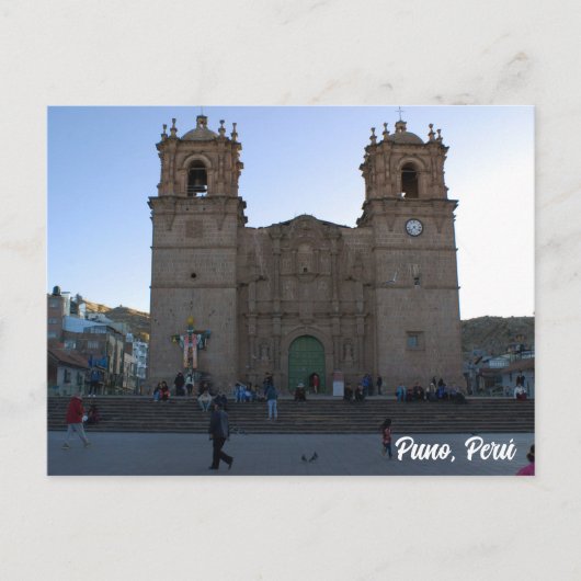 Puno, Perú, Puno Cathedral Postkarte (Vorderseite)