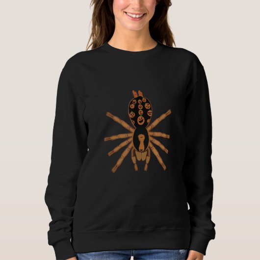 Punpkin Patch Tarantula Bird Spider Halloween Hapa Sweatshirt (Vorderseite)