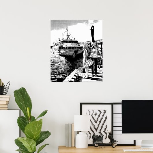 Punpun am Meer Poster (Heimbüro)