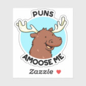 Puns Amoose Me Funny Else Puff Aufkleber (Blatt)