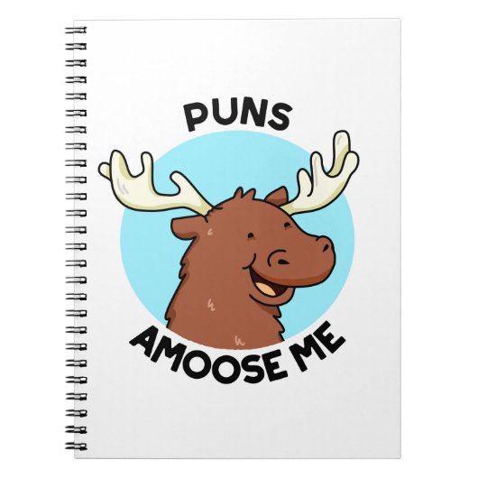 Puns Amoose Me Funny Else Puff Notizblock (Vorderseite)