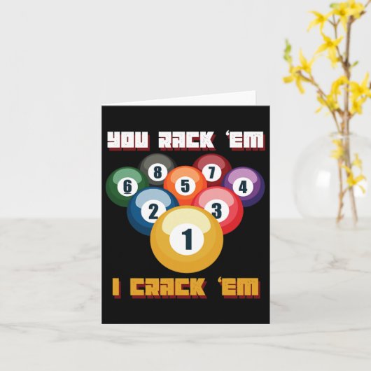 Puns Billiard Player oder Athlete Karte (Gelbe Blume)