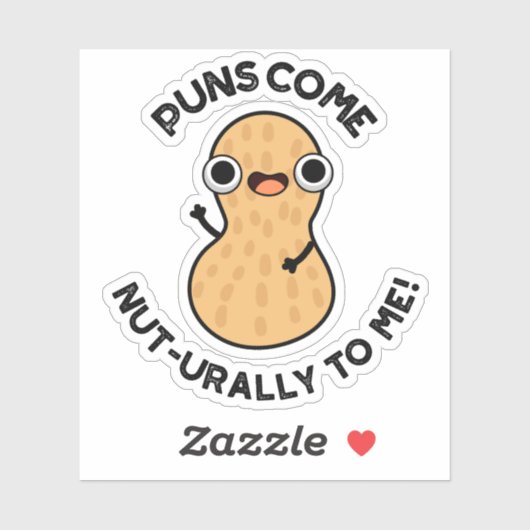 Puns Come Nut urally To Me Funny Nut Pun Aufkleber (Blatt)