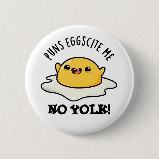 Puns Egg zitieren Me No Yolk Funny Egg Pun Button (Vorderseite)