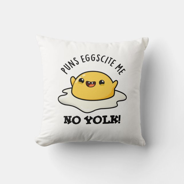 Puns Egg zitieren Me No Yolk Funny Egg Pun Kissen (Vorderseite)