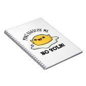 Puns Eggcite Me No Yolk Funny Egg Puff Notizblock (Rechte Seite)