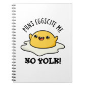 Puns Eggcite Me No Yolk Funny Egg Puff Notizblock (Vorderseite)