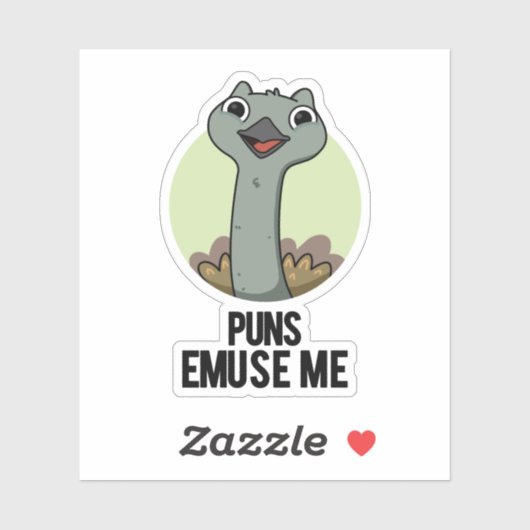 Puns Emuse Me Funny Emu Pun Aufkleber (Blatt)