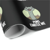 Puns Emuse Me Funny Emu Pun Dark BG Geschenkpapier (Rolleneckpunkt)