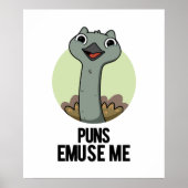 Puns Emuse Me Funny Emu Pun Poster (Vorne)
